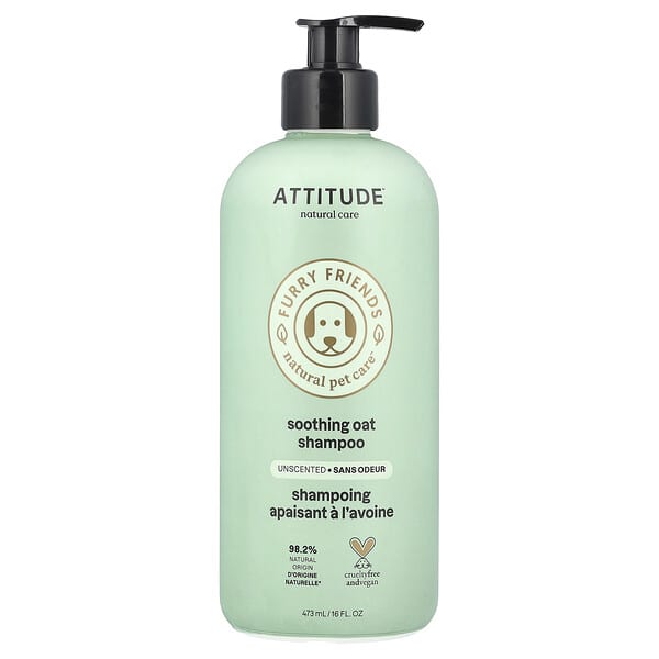 ATTITUDE, Furry Friends, Natural Pet Care, Soothing Oat Shampoo, үнэргүй, 16 fl oz (473 ml) (Discontinued Item)