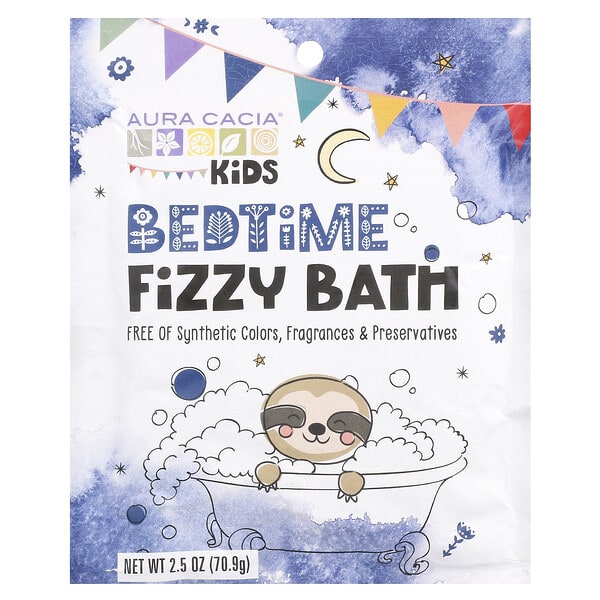 Aura Cacia, Хүүхдийн, Bedtime Fizzy Bath, 2.5 oz (70.9 g)