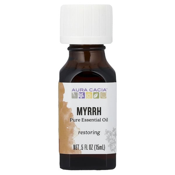 Aura Cacia, цэвэр Essential Oil, Myrrh, 0.5 fl oz (15 ml)