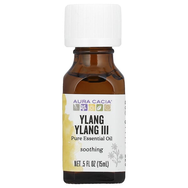 Aura Cacia, цэвэр Essential Oil, Ylang Ylang III, 0.5 fl oz (15 ml)