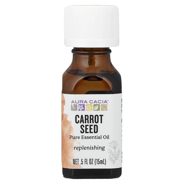 Aura Cacia, цэвэр Essential Oil, Carrot Seed, 0.5 fl oz (15 ml)