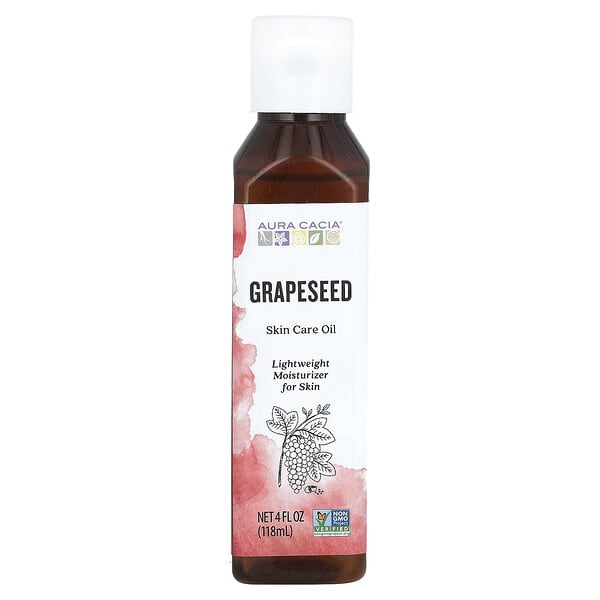 Aura Cacia, Skin Care Oil, Grapeseed, 4 fl oz (118 ml) (Discontinued Item)