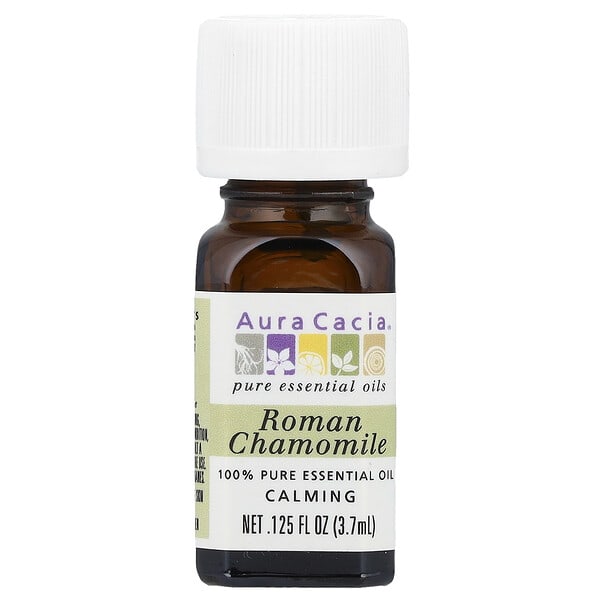 Aura Cacia, 100% цэвэр Essential Oil, Roman Chamomile, 0.125 fl oz (3.7 ml)