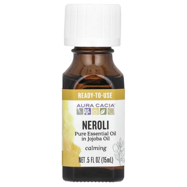 Aura Cacia, Pure Essential Oil In Jojoba Oil, Neroli, 0.5 fl oz (15 ml)