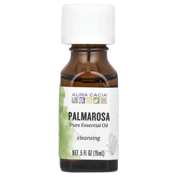 Aura Cacia, цэвэр Essential Oil, Palmarosa, 0.5 fl oz (15 ml)