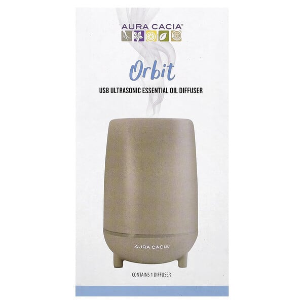 Aura Cacia, Orbit, USB Ultrasonic Essential Oil Diffuser, 1 ширхэг