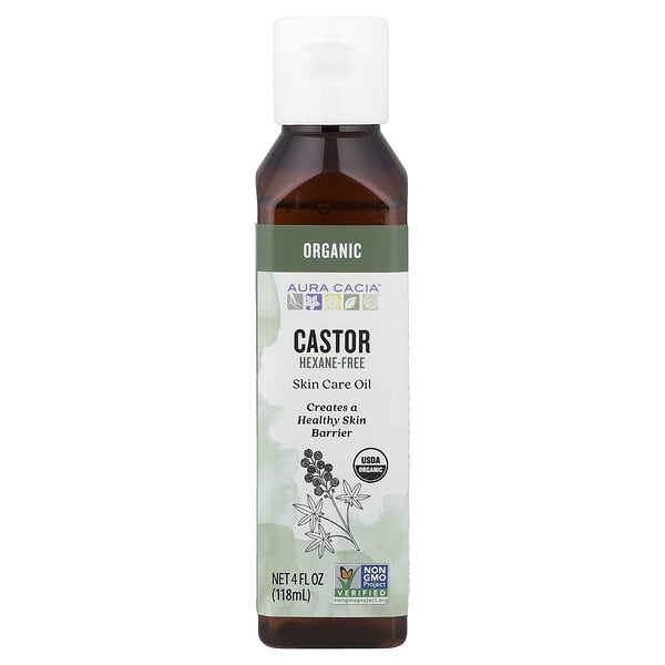 Aura Cacia, Organic Skin Care Oil, Castor, 4 fl oz (118 ml)