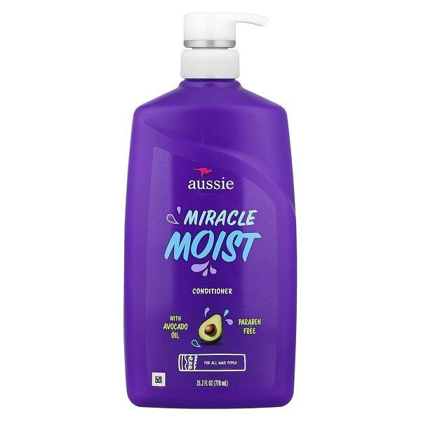 Aussie, Miracle Moist, Conditioner With Avocado Oil, For All Hair Types, 26.2 fl oz (778 ml)