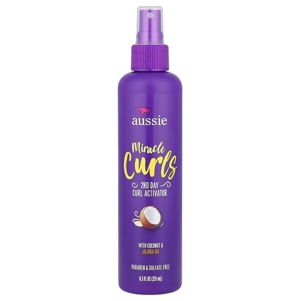 Aussie, Miracle Curls, 2nd Day Curl Activator with Coconut & Jojoba Oil, 8.5 fl oz (251 ml)