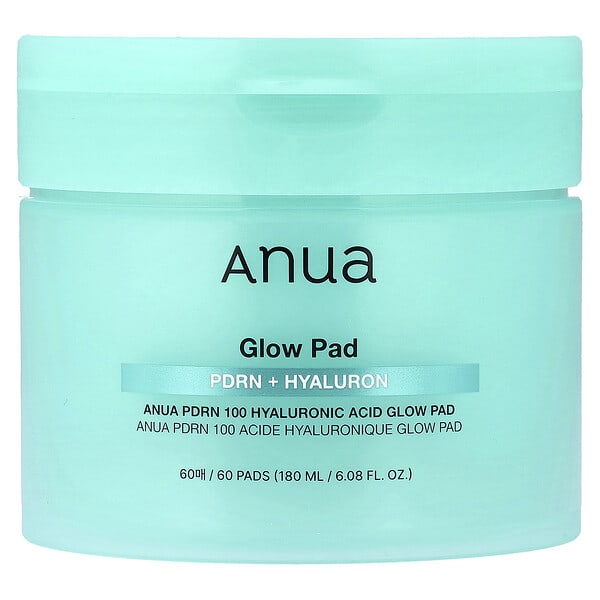 Anua, PDRN 100 Hyaluronic Acid Glow Pad, 60 Pads