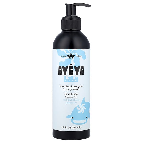 Ayeya, Нярайн, Soothing Shampoo & Body Wash, Fragrance-Free, 12 fl oz (354 ml)