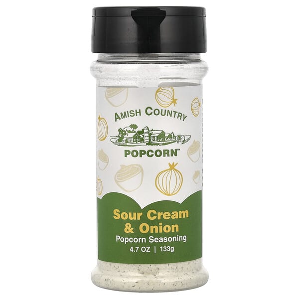 Amish Country Popcorn, Popcorn Seasoning, Sour Cream & Onion, 4.7 oz (133 g)