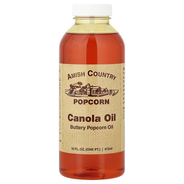 Amish Country Popcorn, Buttery Popcorn Oil, Canola Oil, 16 fl oz (472 ml)
