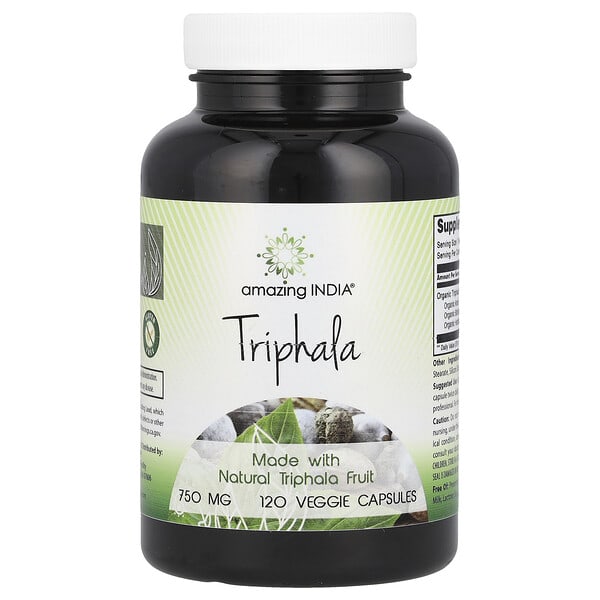 Amazing India, Triphala, 750 мг, 120 ширхэг капсул