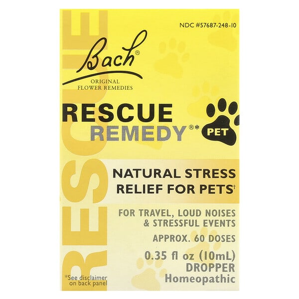 Bach, Rescue Remedy® Pet, Natural Stress Relief For Pets, 0.35 fl oz (10 ml)