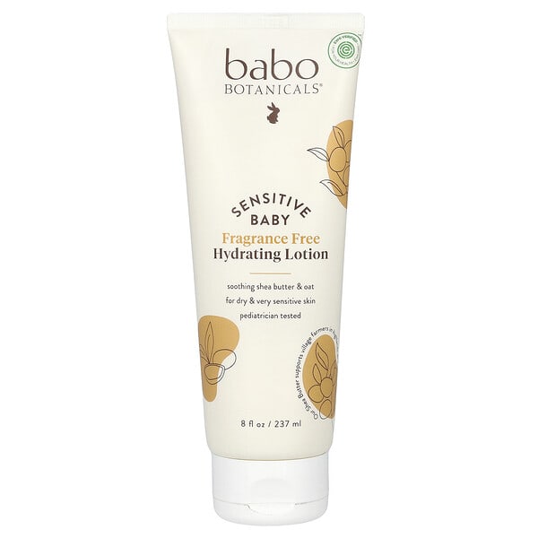 Babo Botanicals, Sensitive Baby, Hydrating Lotion, Fragrance Free, 8 fl oz (237 ml)