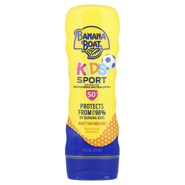 Banana Boat, Kids Sport, Sunscreen Lotion, SPF 50+, 6 fl oz (177 ml)
