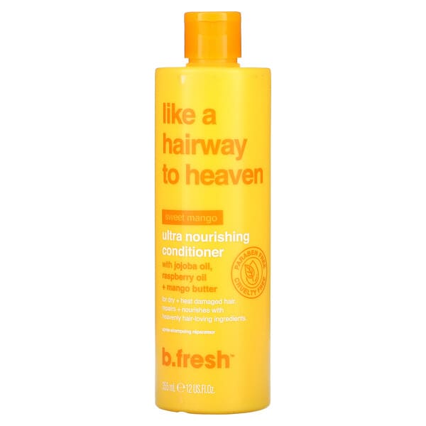 b.fresh, Like A Hairway to Heaven, Ultra Nourishing Conditioner, For Dry + Heat Damaged Hair, Sweet Mango, 12 fl oz (355 ml) (Discontinued Item)