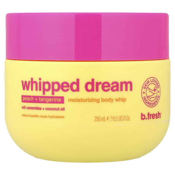 b.fresh, Whipped Dream, Moisturizing Body Whip, Peach + Tangerine, 8.5 fl oz (250 ml)