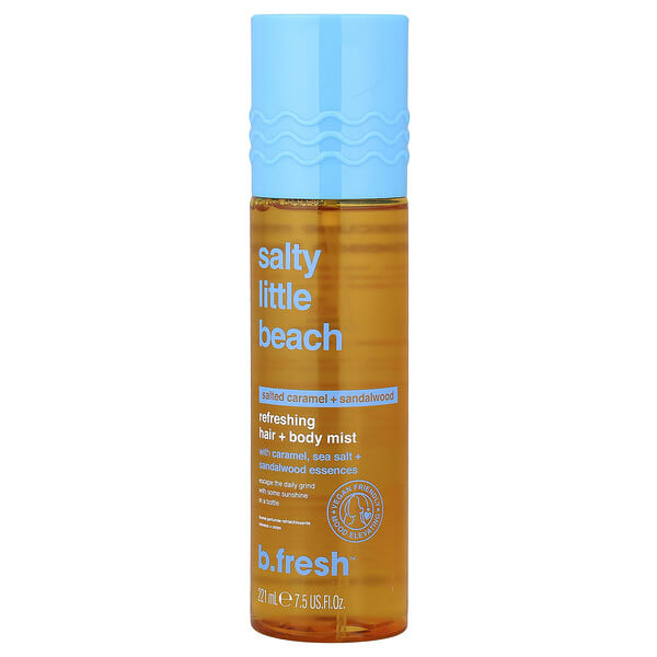 b.fresh, Salty Little Beach, Refreshing Hair + Body Mist, Salted Caramel + Sandalwood, 7.5 fl oz (221 ml)