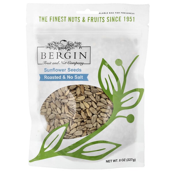 Bergin Fruit and Nut Company, Sunflower Seeds, Roasted & No Salt, 8 oz (227 g) (Discontinued Item)