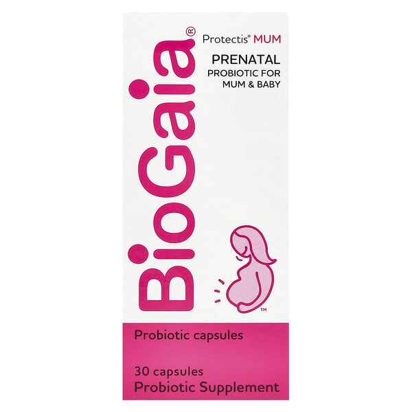 BioGaia, Protectis MUM, Жирэмсний Пробиотик, For Mum & Baby, 100 Million CFU, 30 капсул