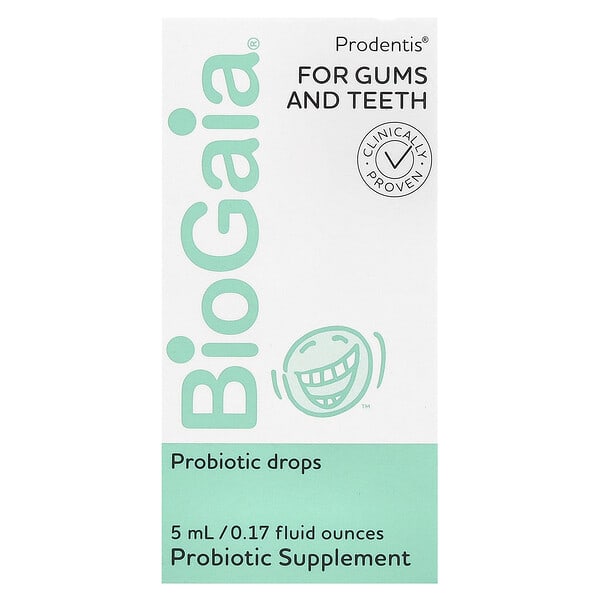BioGaia, Prodentis, Probiotic Drops, For Gums and Teeth, 200 Million CFU, 0.17 fl oz (5 ml)