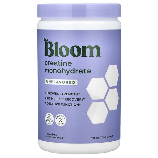Bloom, креатин моногидрат, амтгүй, 7.3 oz (206 g)