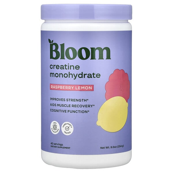 Bloom, креатин моногидрат, бөөрөлзгөнө Lemon, 9 oz (254 g)