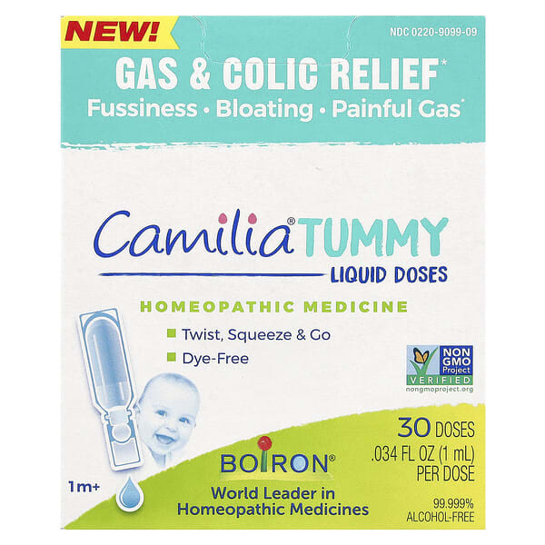 BoТөмөр, Camilia Tummy, шингэн тун, 1 Month +, 30 тун, 0.34 fl oz (1ml) тус бүр