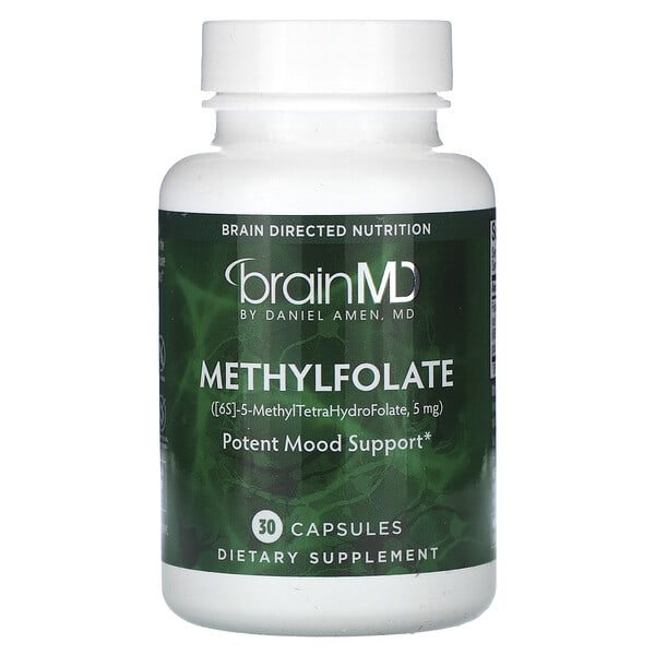 BrainMD, Methylfolate, 5, 000 мкг, 30 капсул