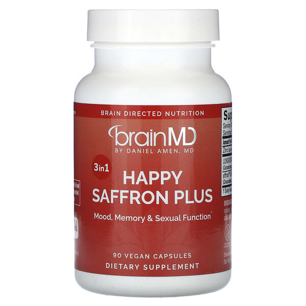 BrainMD, Happy Saffron Plus, 90 ширхэг капсул