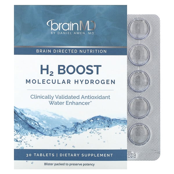 BrainMD, H2 Boost Molecular Hydrogen, 80 мг, 30 шахмал