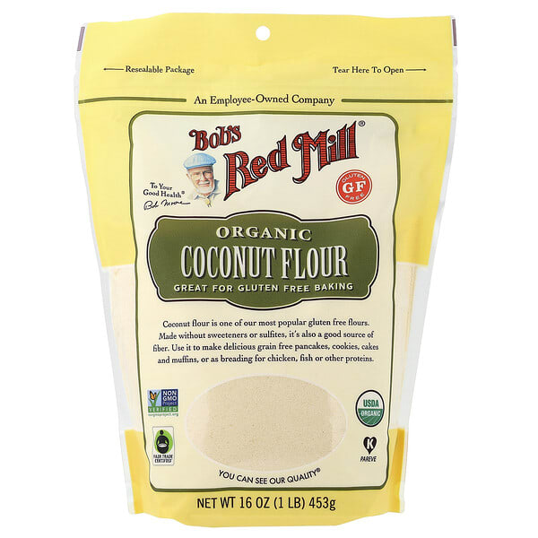 Bob's Red Mill, органик Coconut Flour, Gluten Free, 16 oz (453 g)
