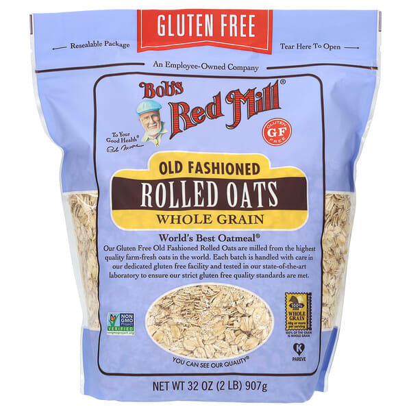 Bob's Red Mill, Old Fashioned Rolled Oats, бүтэн Grain, Gluten Free, 32 oz (907 g)