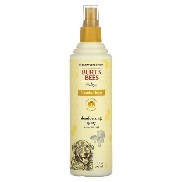 Burt's Bees, Deodorizing Spray For Dogs With Charcoal, Manuka Honey, 10 fl oz (296 ml) (Discontinued Item)