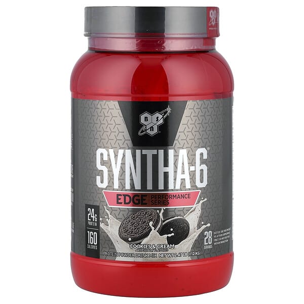 BSN, Syntha-6 Edge®, Protein Powder Drink Mix, Cookies & Cream, 2.47 lb (1.12 kg)