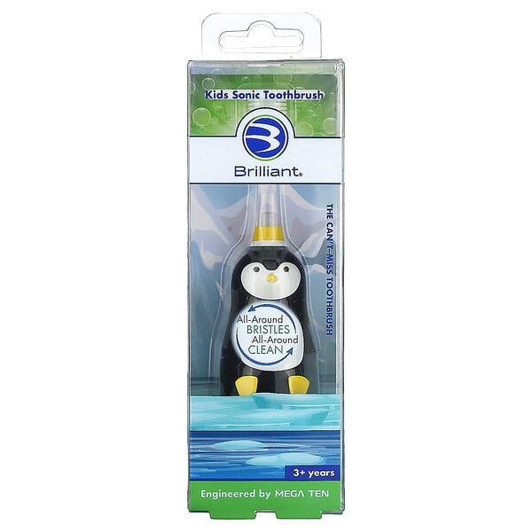 Baby Buddy, Brilliant, Kids Sonic Toothbrush, 3+ Years, Penguin, 1 Sonic Toothbrush (Discontinued Item)
