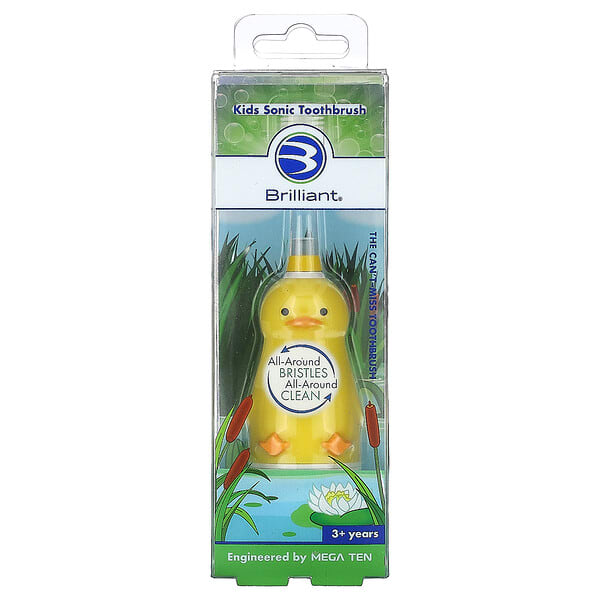 Baby Buddy, Brilliant, Kids Sonic Toothbrush, 3+ Years, Duck, 1 Sonic Toothbrush (Discontinued Item)
