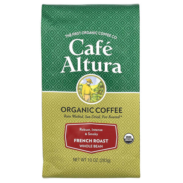 Cafe Altura, Organic Coffee, бүтэн Bean, French Roast, 10 oz (283 g)