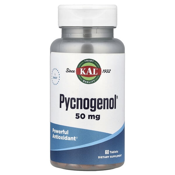 KAL, Pycnogenol®, 50 мг, 60 шахмал
