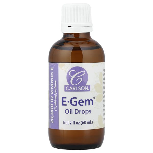 Carlson, E-Gem® Oil дусал, 2 fl oz (60 ml)