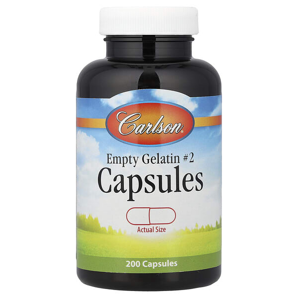 Carlson, Empty Gelatin капсул #2 , 200 капсул