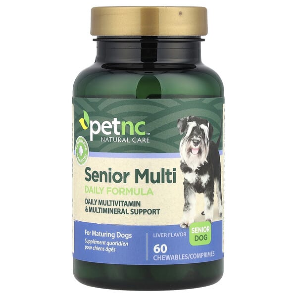 petnc NATURAL CARE, Senior Multi Daily Formula, Senior Dog, Liver, 60 зажилдаг шахмал