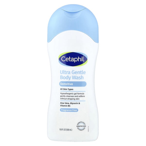 Cetaphil, Ultra Gentle Body Wash, All Skin Types, Fragrance Free, 16.9 fl oz (500 ml)