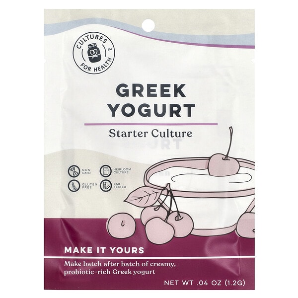 Cultures for Health, Greek Yogurt, Starter Culture, 2 багц, .04 oz (1.2 g)