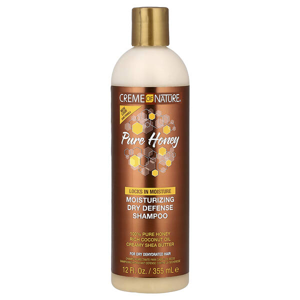 Creme Of Nature, Pure Honey, Moisturizing Dry Defense Shampoo, For Dry Dehydrated Hair, 12 fl oz (355 ml) (Discontinued Item)