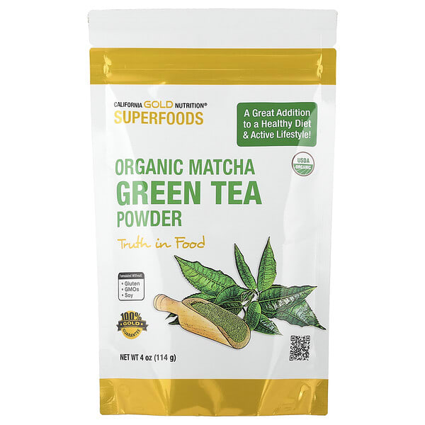 California Gold Nutrition, Superfoods, органик Matcha ногоон цай нунтаг, 4 oz (114 g)