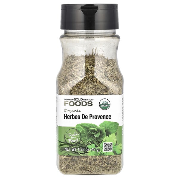California Gold Nutrition, Foods, органик Herbes De Provence, 1.73 oz (49 g) (Discontinued Item)