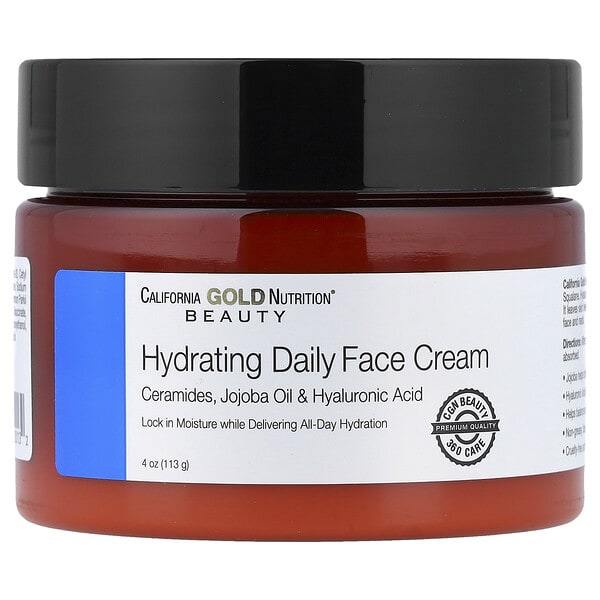 California Gold Nutrition, Beauty, Hydrating Daily Face Cream, 4 oz (113 g)